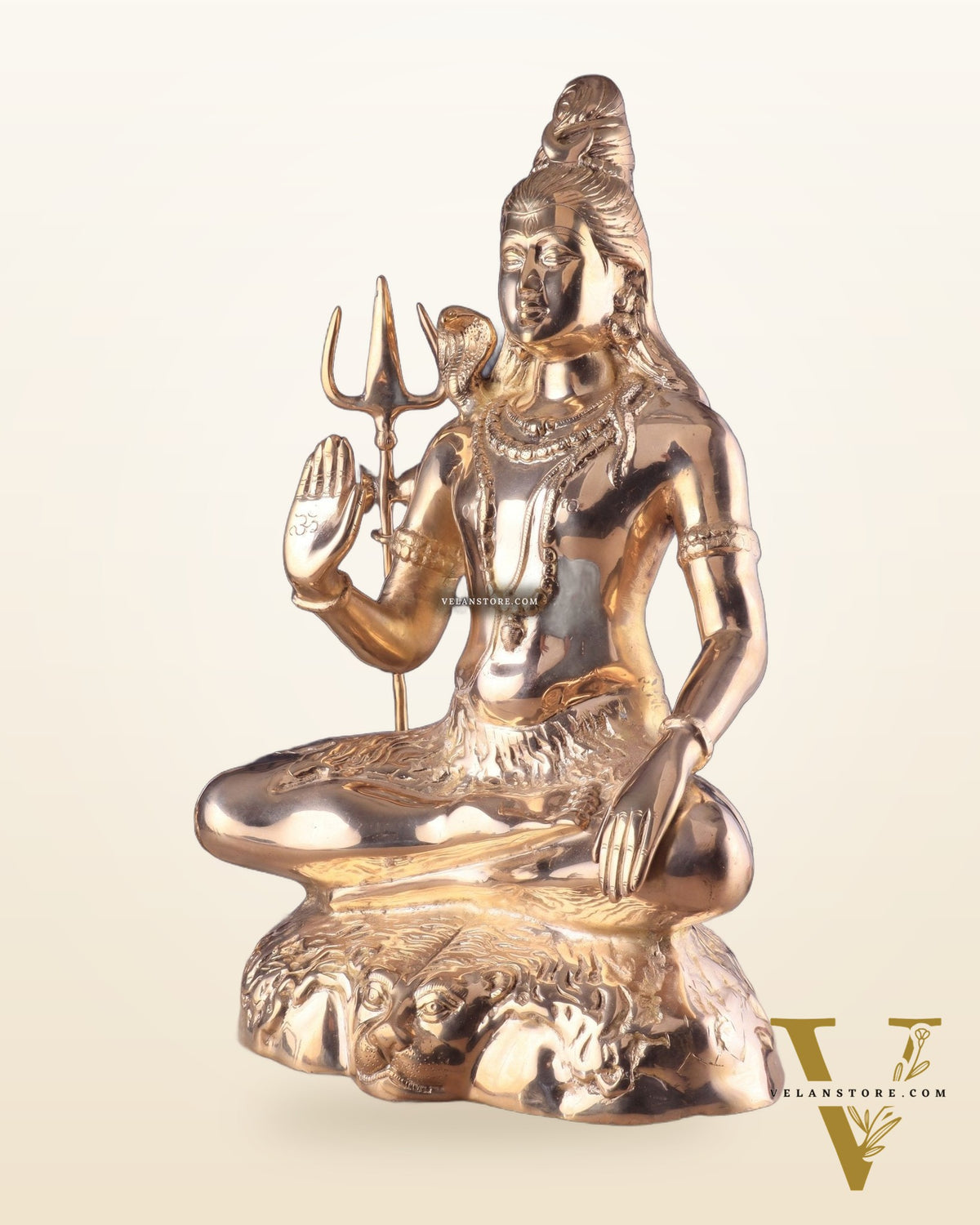 Handcrafted Pure Brass Lord Shiva Statue - 23" Glossy finish