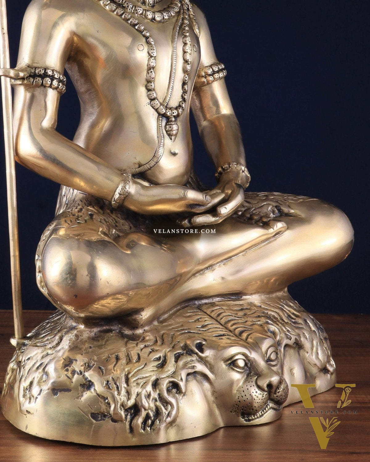 Handcrafted Pure Brass Lord Shiva Statue - 23" Meditation pose