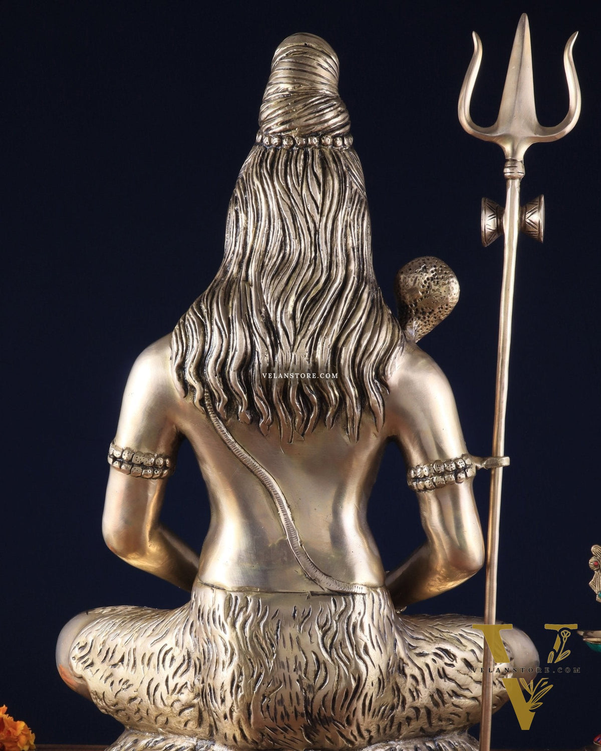 Handcrafted Pure Brass Lord Shiva Statue - 23" Meditation pose