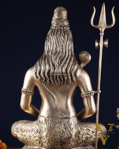 Handcrafted Pure Brass Lord Shiva Statue - 23" Meditation pose