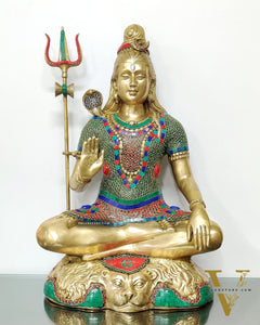 Handcrafted Pure Brass Lord Shiva Statue - 23"
