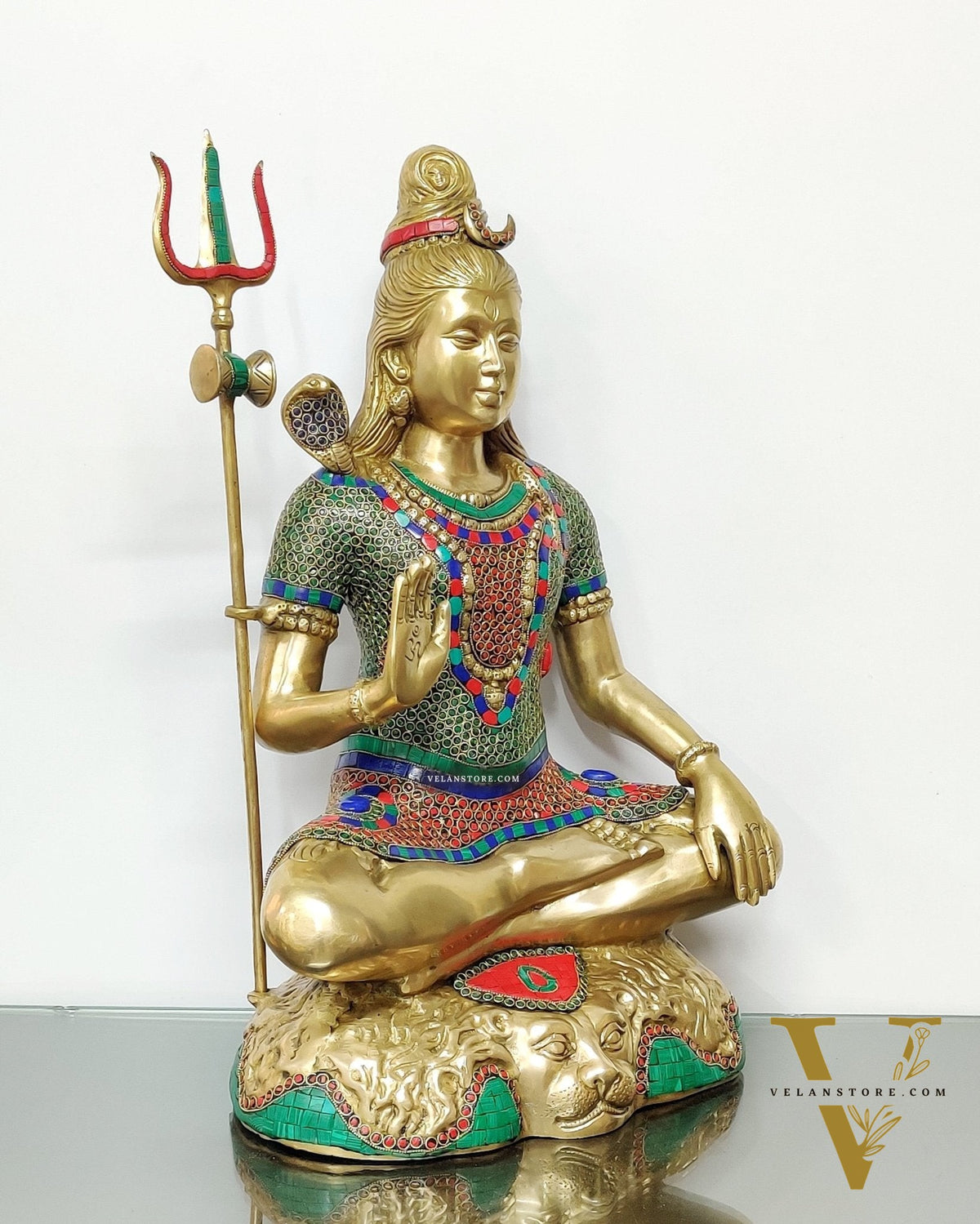 Handcrafted Pure Brass Lord Shiva Statue - 23"