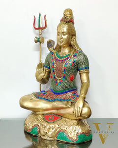 Handcrafted Pure Brass Lord Shiva Statue - 23"