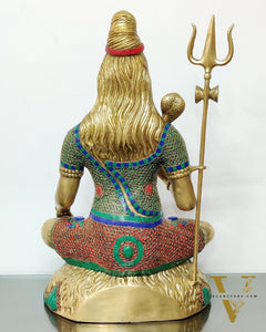 Handcrafted Pure Brass Lord Shiva Statue - 23"