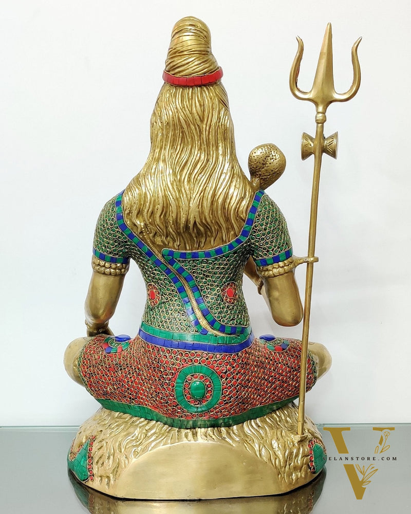 Handcrafted Pure Brass Lord Shiva Statue - 23"