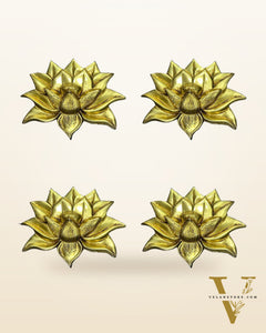 Handcrafted Pure Brass Lotus Wall Hanging - 5.25"