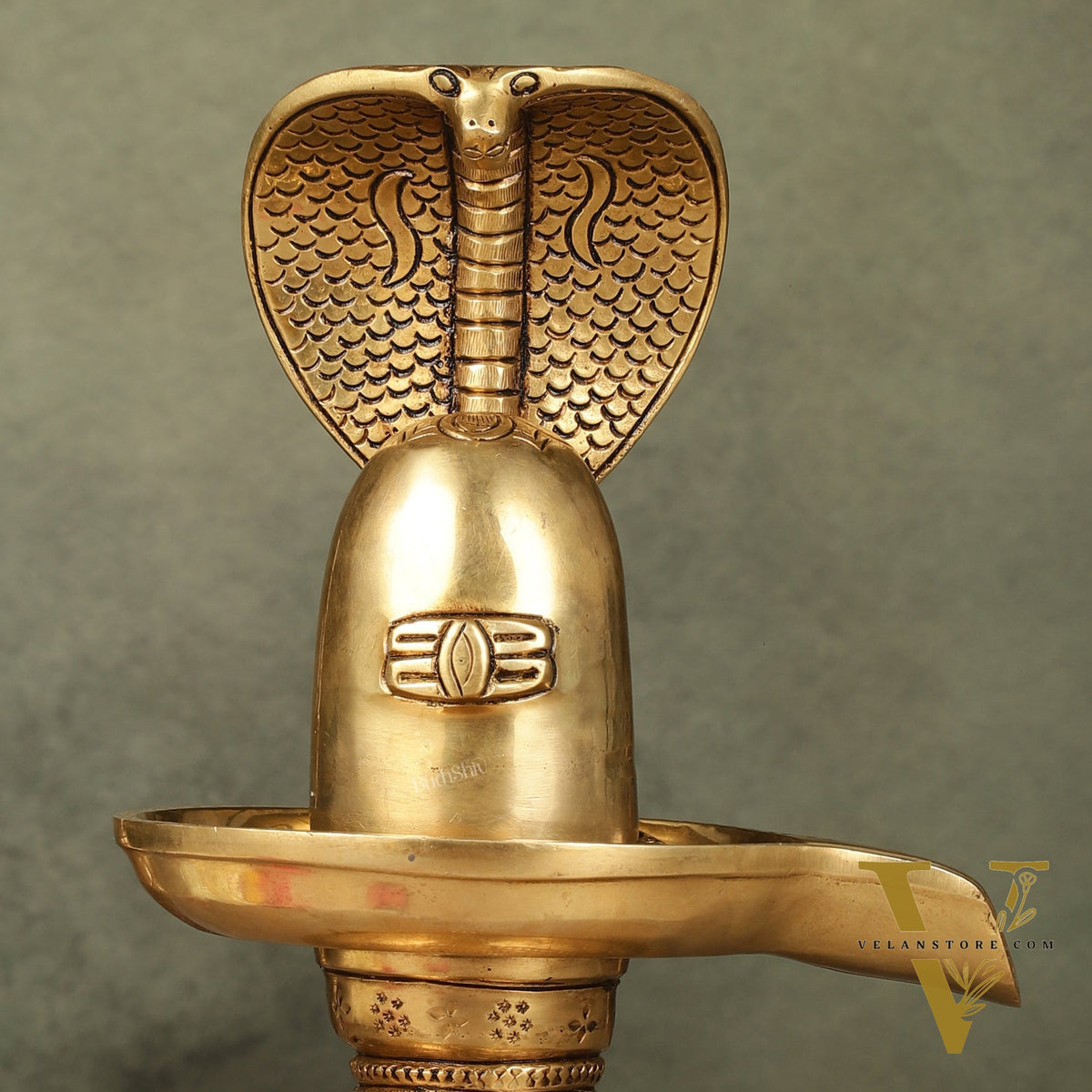 Handcrafted Pure Brass Shiva Lingam 9"