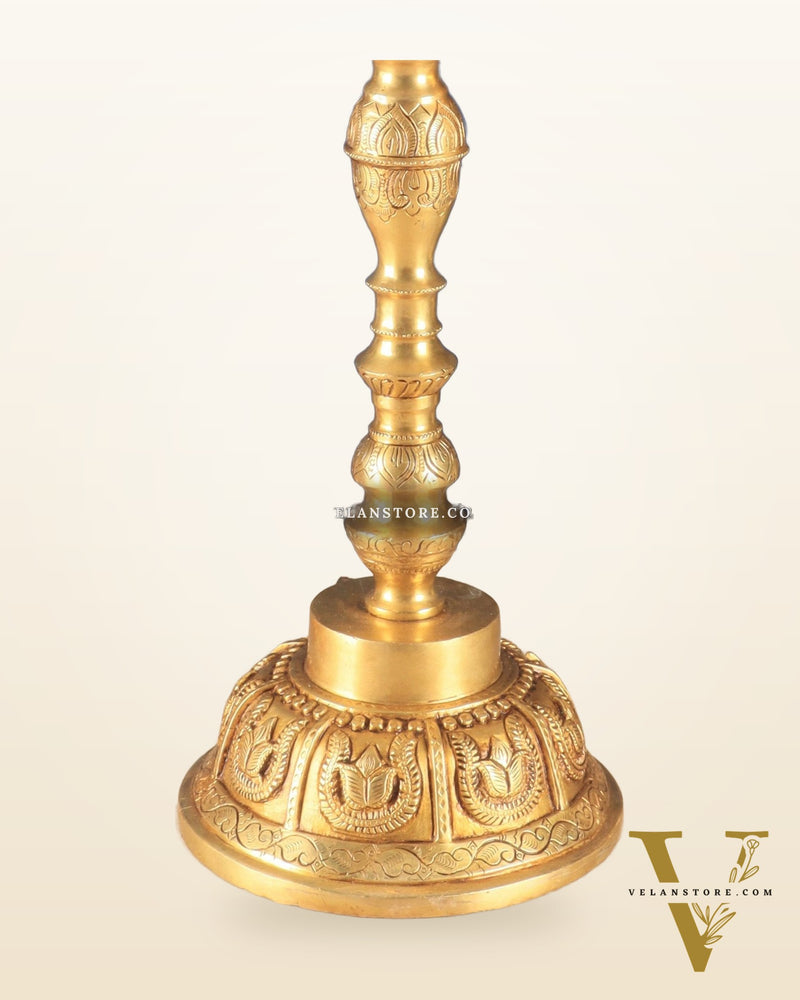 Handcrafted Pure Brass Superfine Large Parrot Lamp Vilakku - 29"