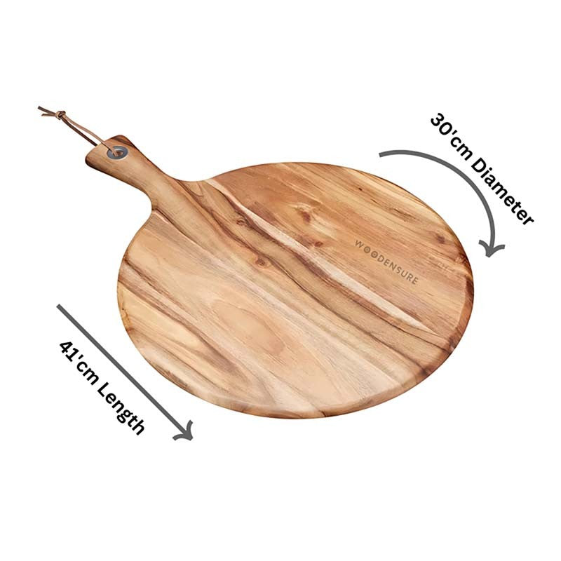 Circular Acacia Wood Chopping Board