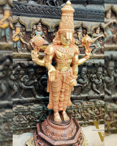 Handcrafted Superfine Brass Full Body Tirupati Balaji Idol 40 inch
