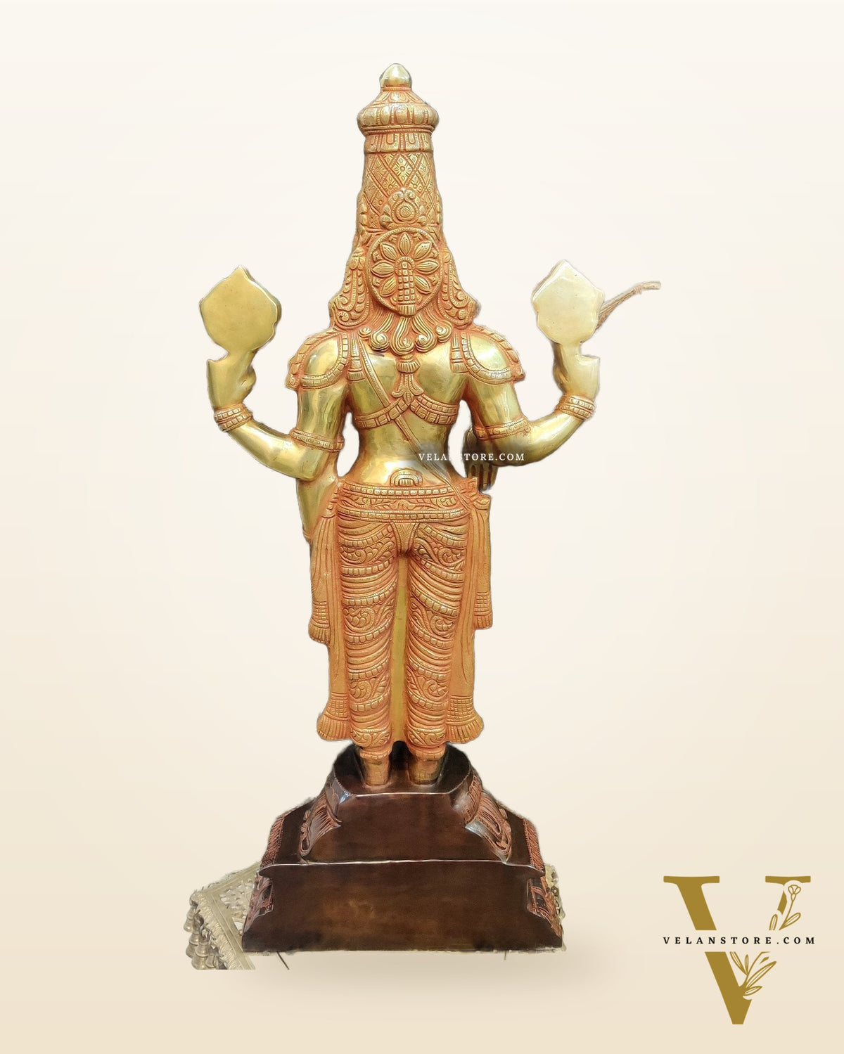Handcrafted Superfine Brass Full Body Tirupati Balaji Idol 40 inch