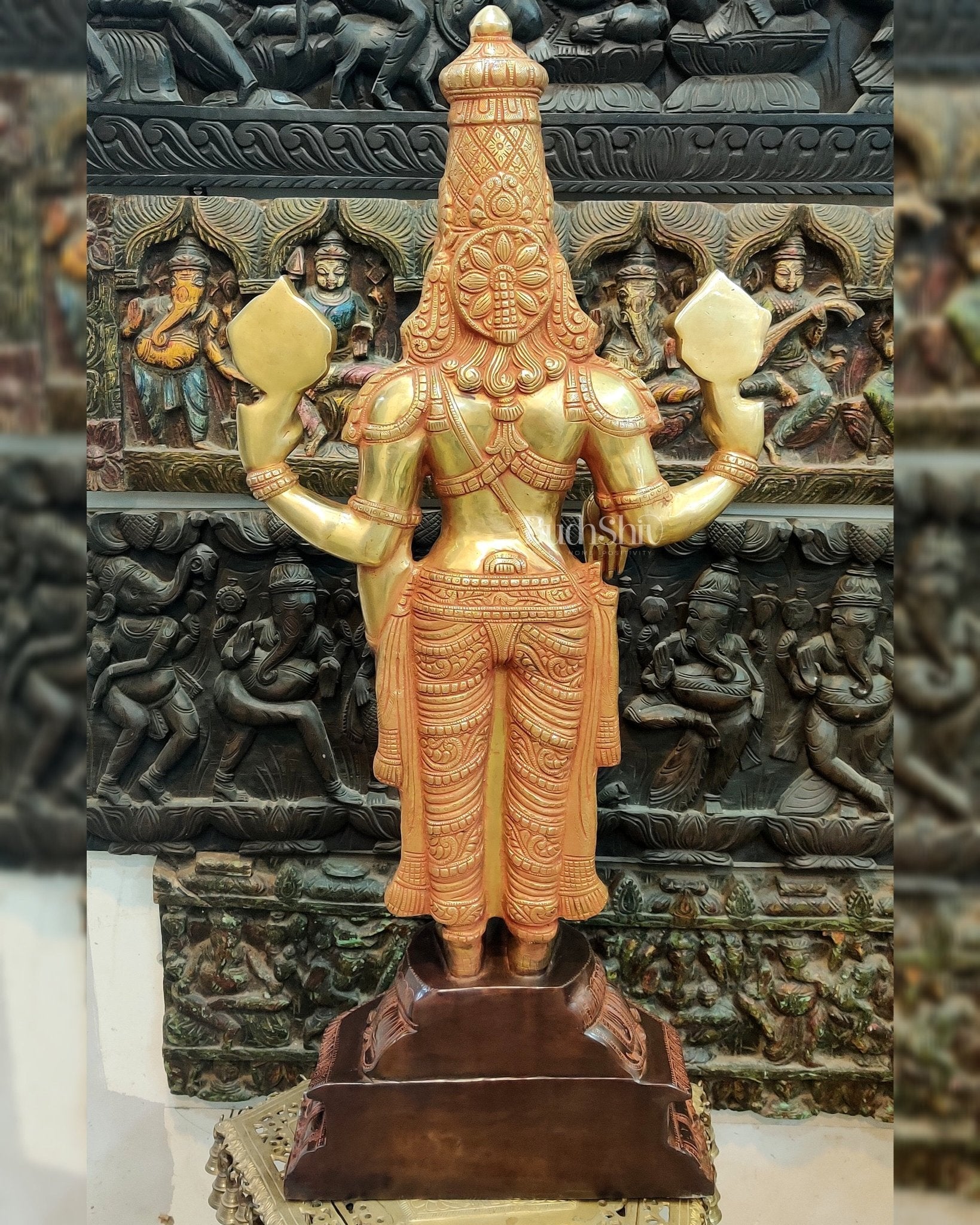 Handcrafted Superfine Brass Full Body Tirupati Balaji Idol 40 inch