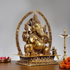 Handcrafted Superfine Brass Ganapathi Statue 22 inch