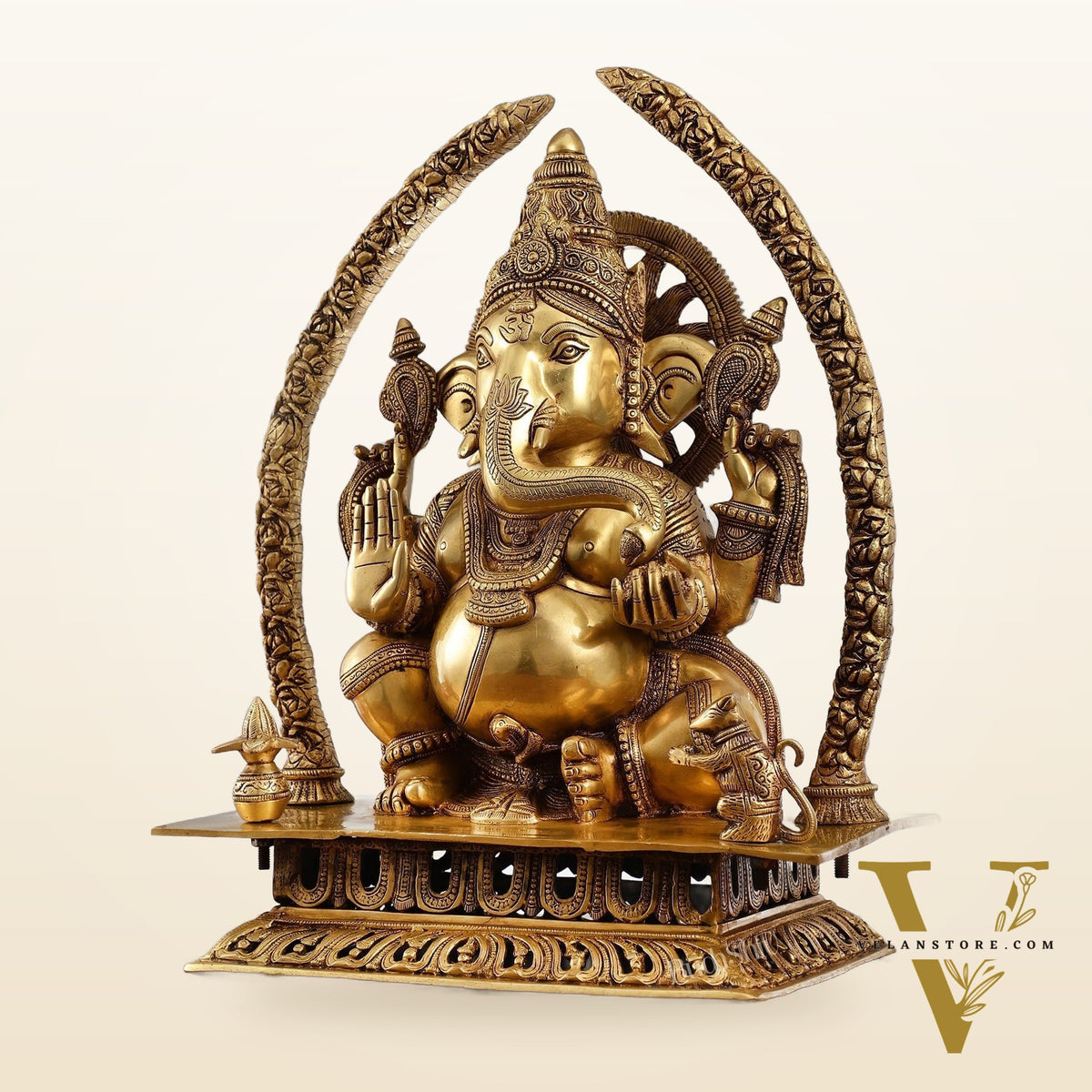 Handcrafted Superfine Brass Ganapathi Statue 22 inch