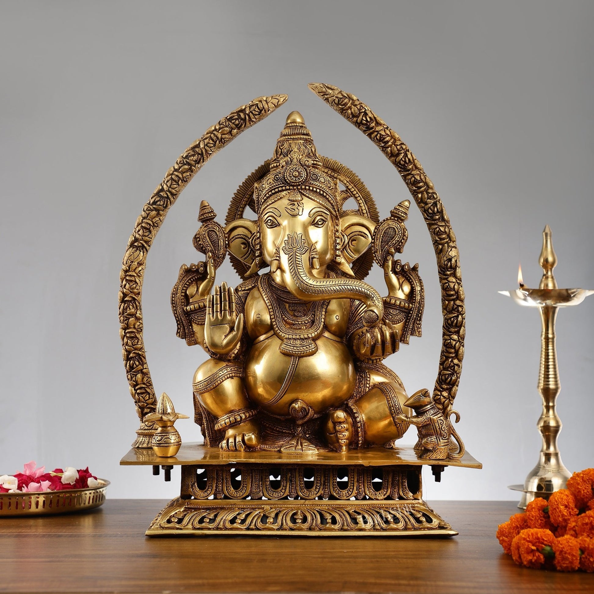 Handcrafted Superfine Brass Ganapathi Statue 22 inch