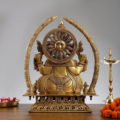 Handcrafted Superfine Brass Ganapathi Statue 22 inch