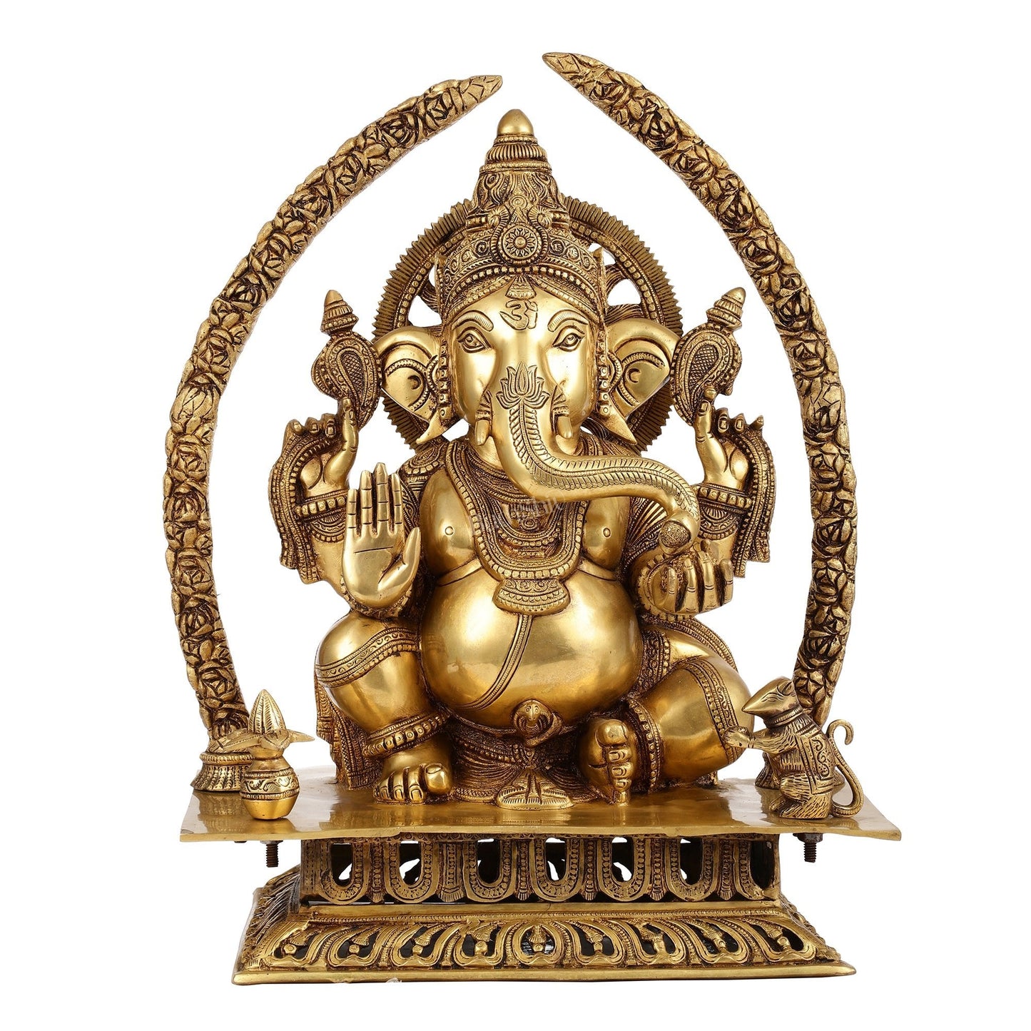 Handcrafted Superfine Brass Ganapathi Statue 22 inch