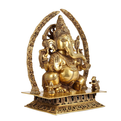Handcrafted Superfine Brass Ganapathi Statue 22 inch