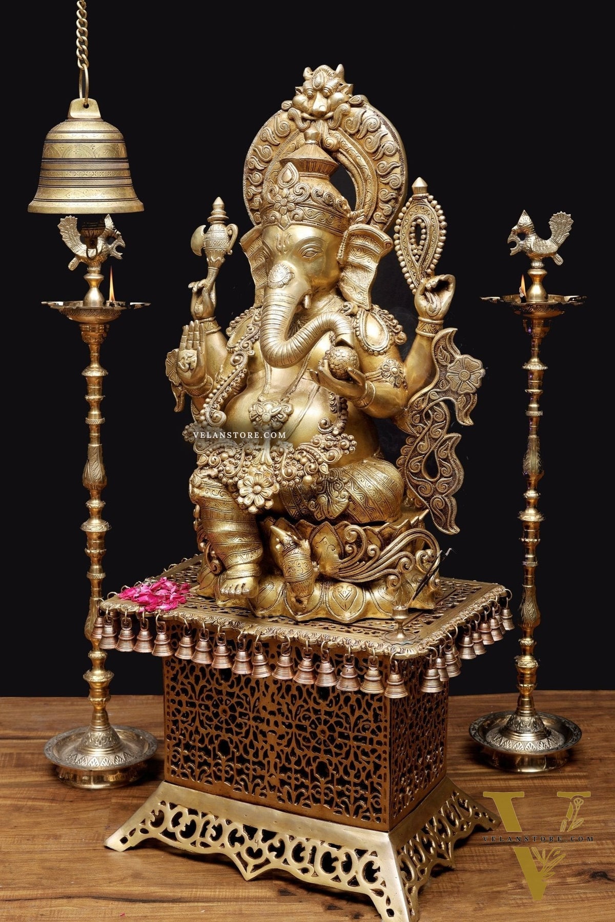 Handcrafted Superfine Brass Ganapati Statue 30"