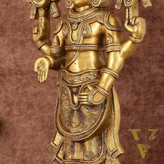 Handcrafted Superfine Brass Lord Tirupati Balaji Sculpture - 24"