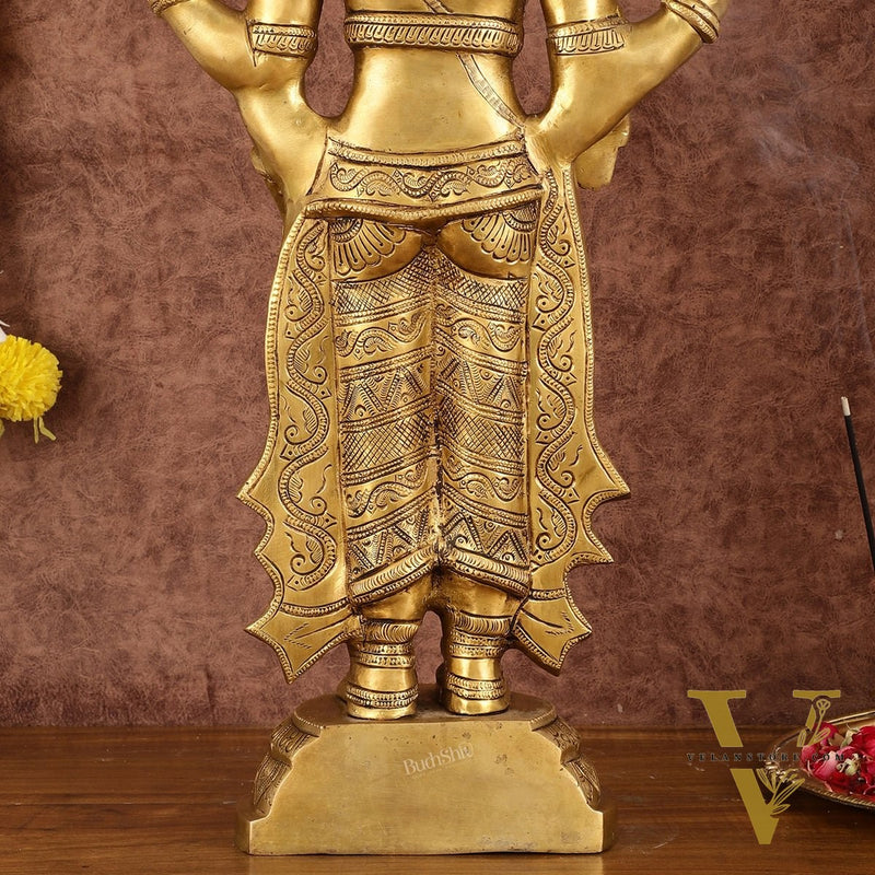 Handcrafted Superfine Brass Lord Tirupati Balaji Sculpture - 24"