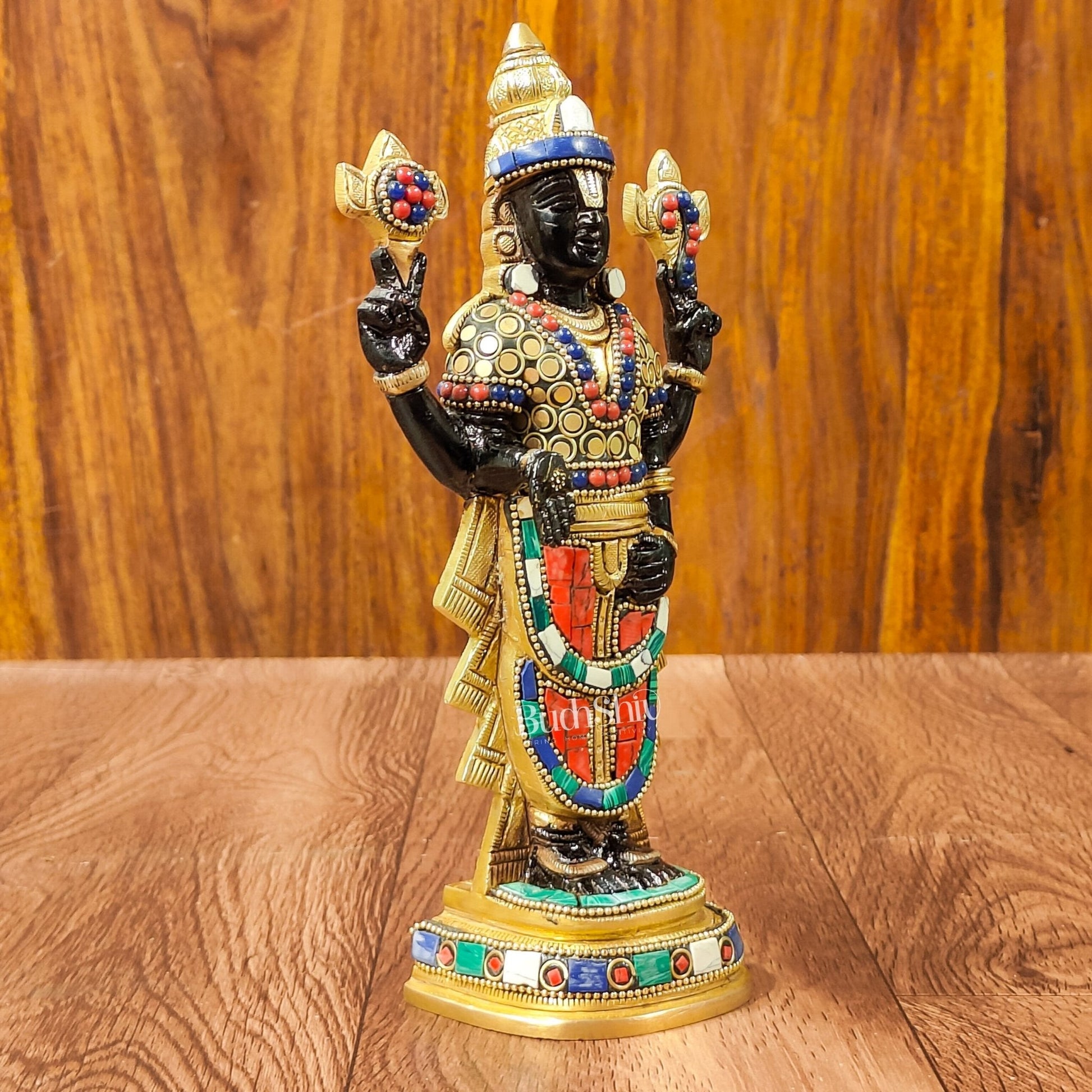 Handcrafted Superfine Brass Lord Venkateshwara Tirupati Balaji Idol  9 inch
