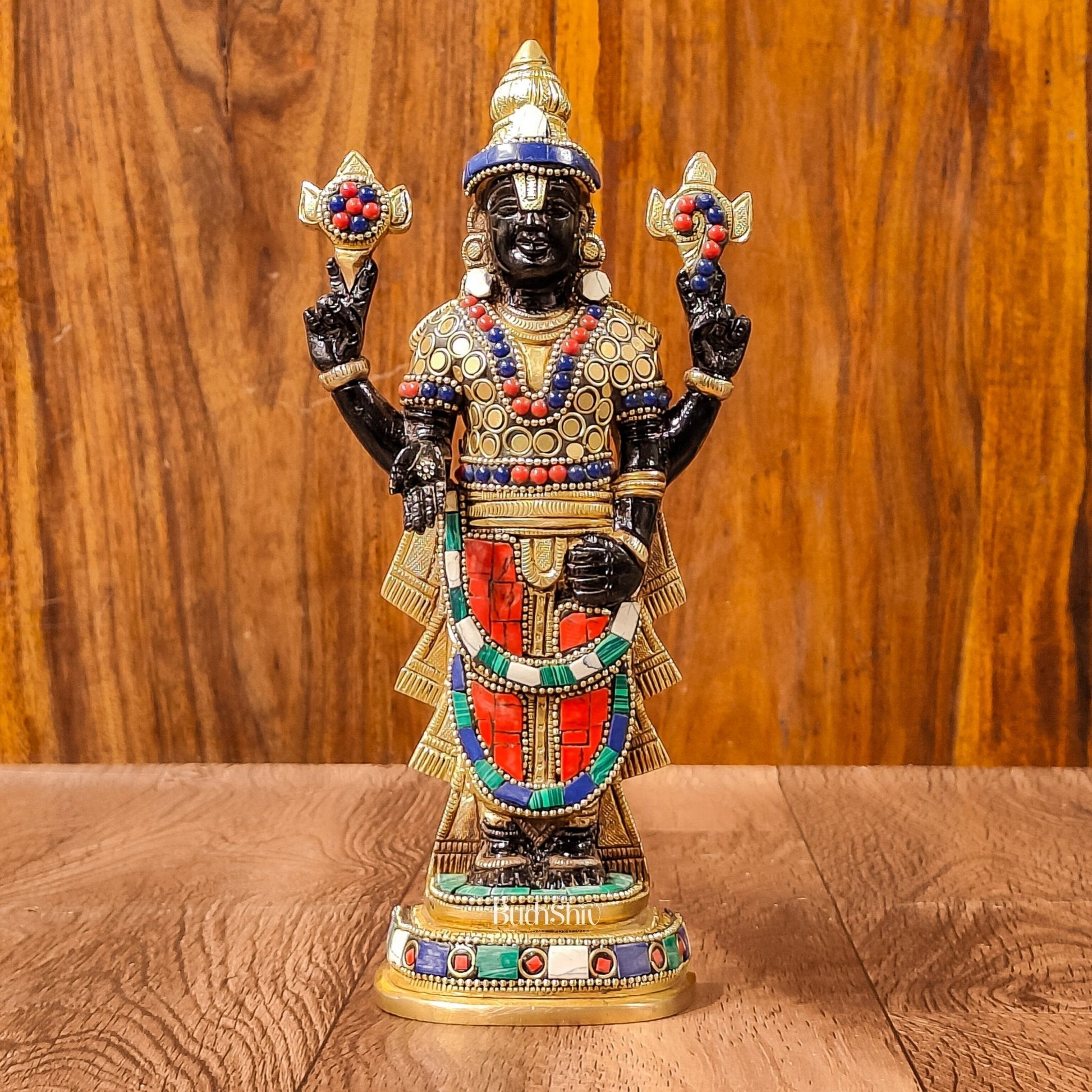 Handcrafted Superfine Brass Lord Venkateshwara Tirupati Balaji Idol  9 inch