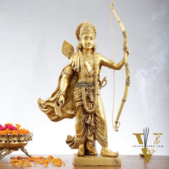 Handcrafted Superfine Brass Statue - Lord Shri Ram Chandra | 26 inch