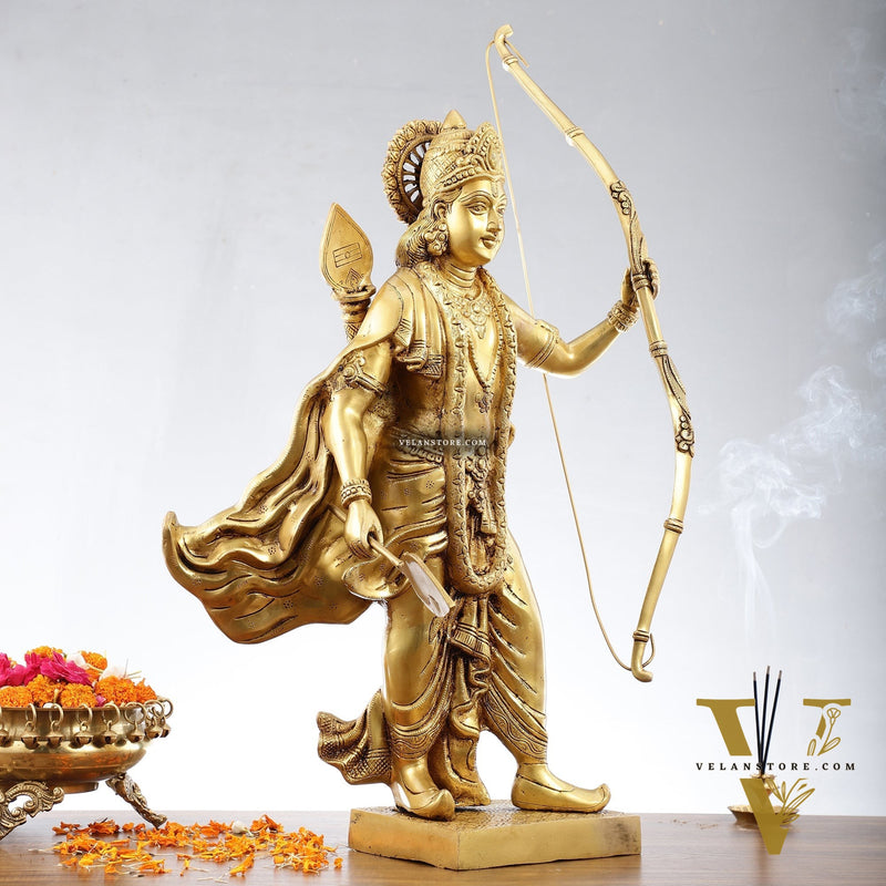 Handcrafted Superfine Brass Statue - Lord Shri Ram Chandra | 26 inch