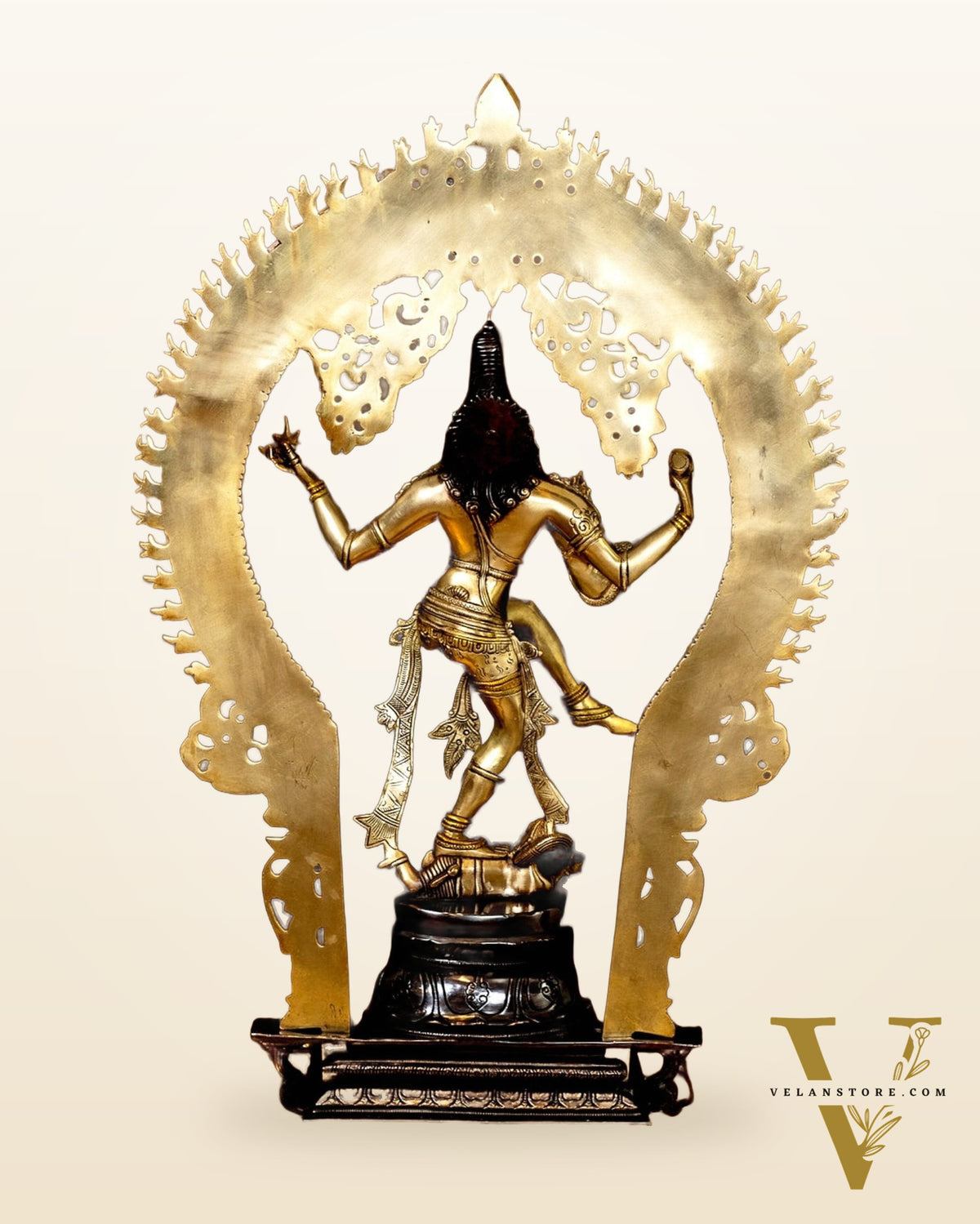 Handcrafted Three Tone Finish Brass Nataraja Statue - 26 Inch