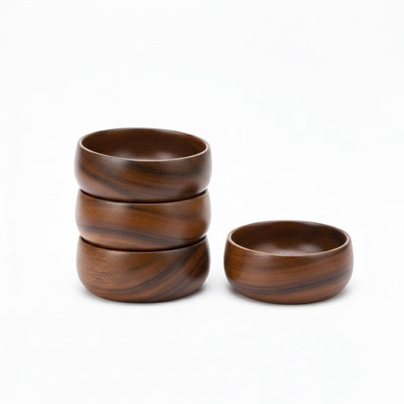 Chutney Bowl Set of 4 | Dryfruits Bowl Set | Wooden Bowl Set