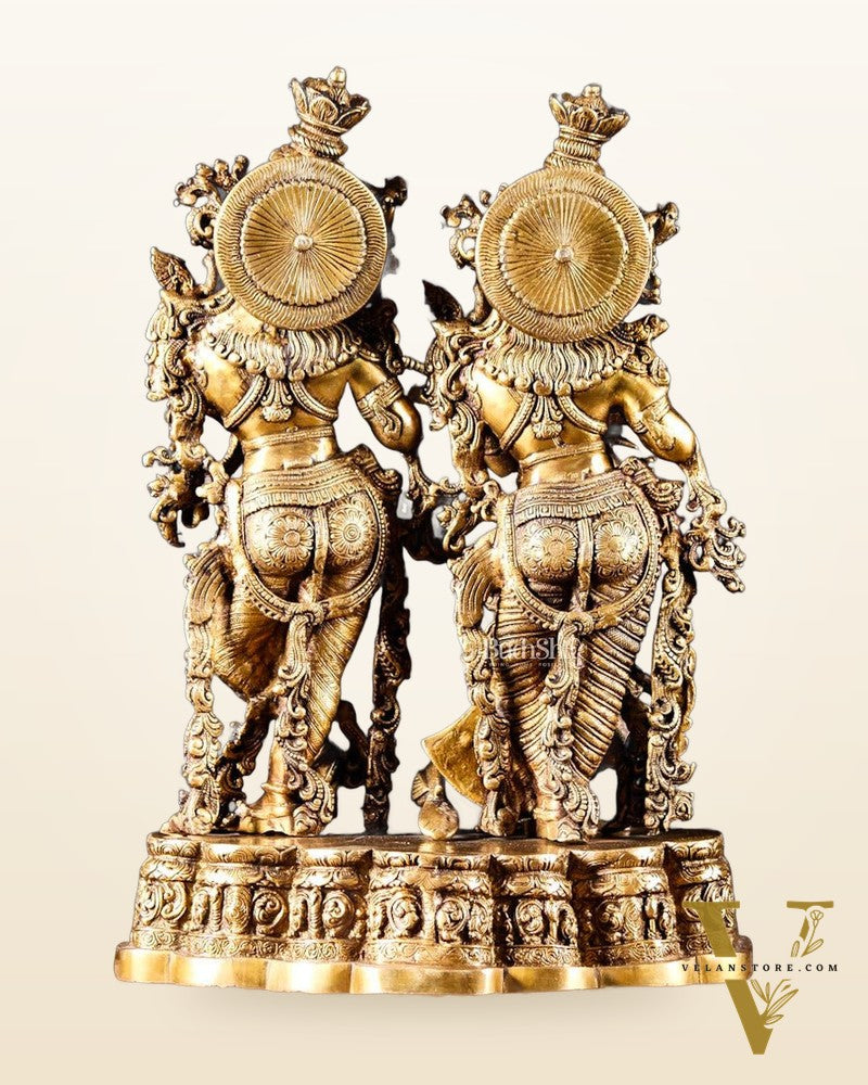 Handmade Brass Radha krishna Idol together 28 inch
