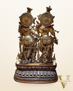 Handmade Brass Radha krishna Idol together 30 inch
