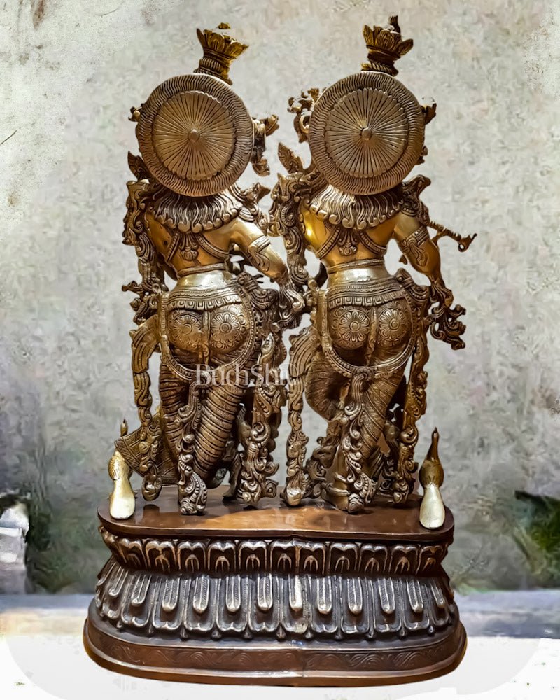 Handmade Brass Radha krishna Idol together 30 inch