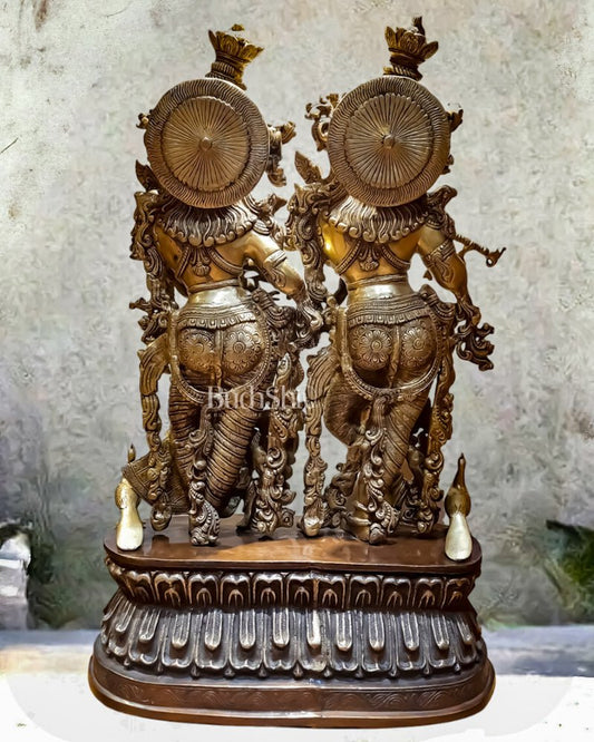 Handmade Brass Radha krishna Idol together 30 inch