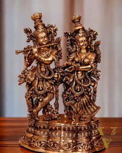 Handmade Brass Radha krishna Idols 28 inch