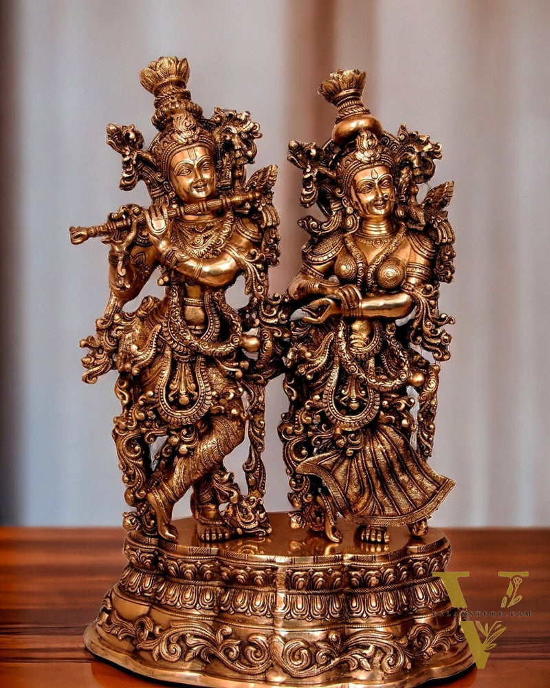 Handmade Brass Radha krishna Idols 28 inch