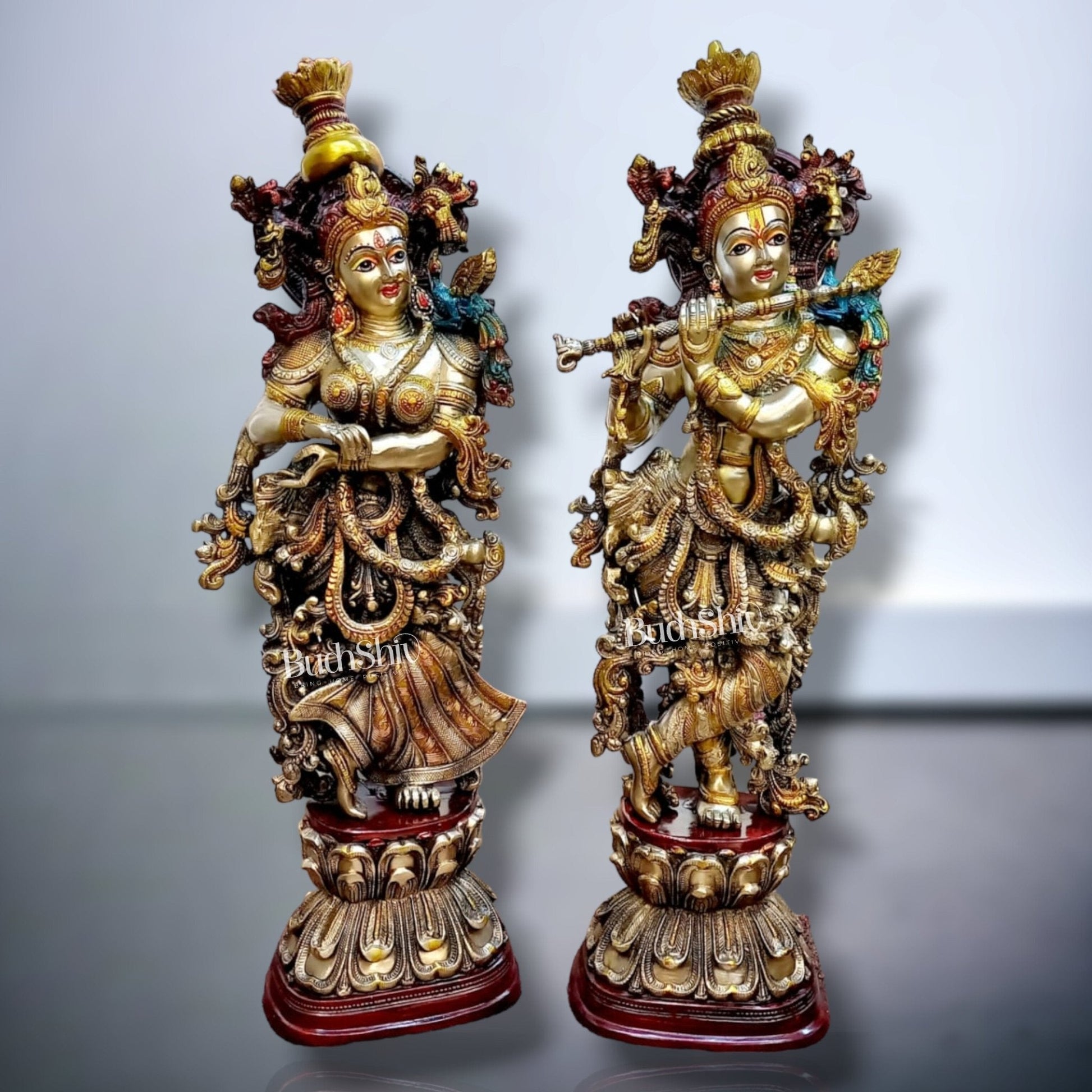 Handmade Radha krishna Idol - Exquisitely Hand-Painted