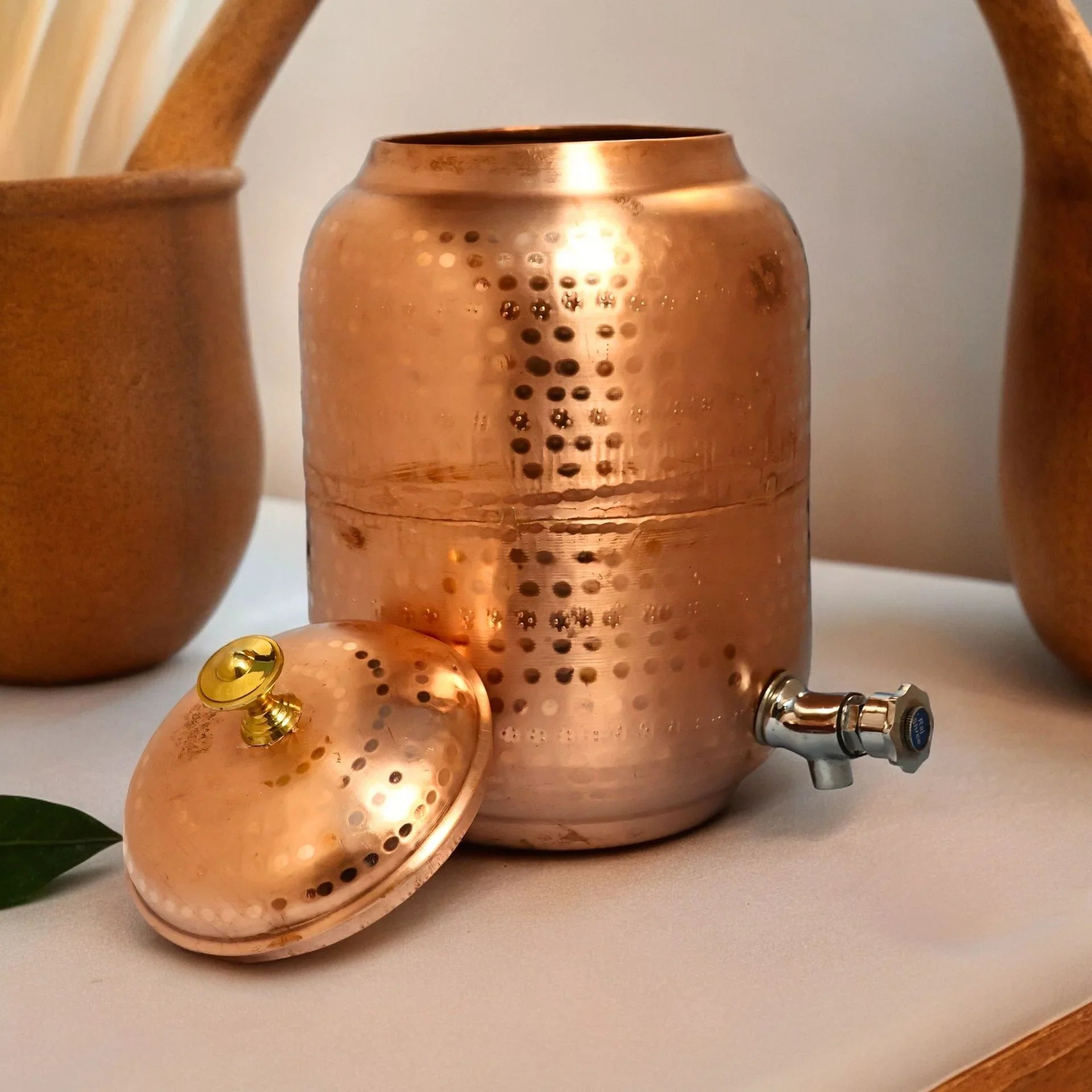 Pure Copper Handmade Water Dispenser - Perfect For Drinking Water