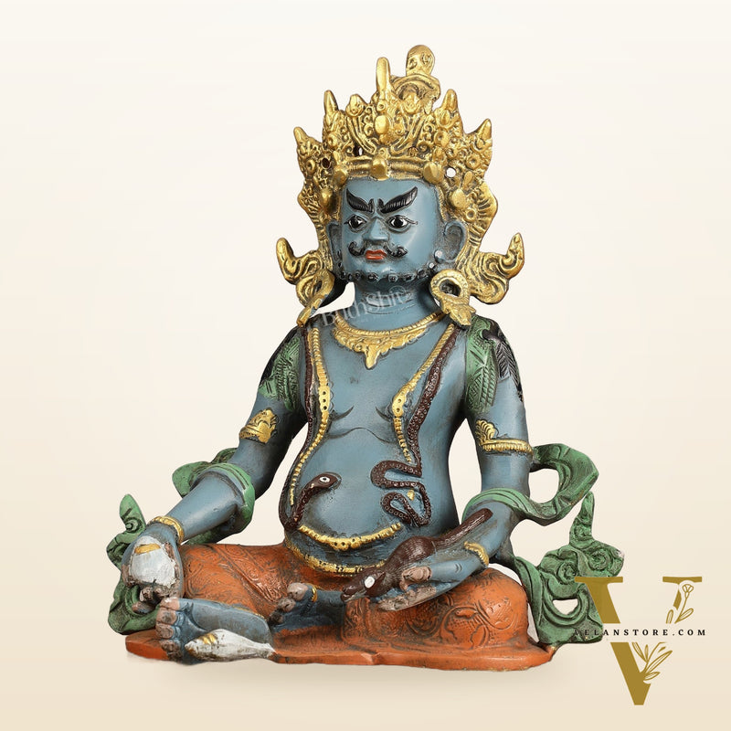 Handpainted Brass Kuber Idol | 10"