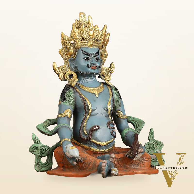 Handpainted Brass Kuber Idol | 10"