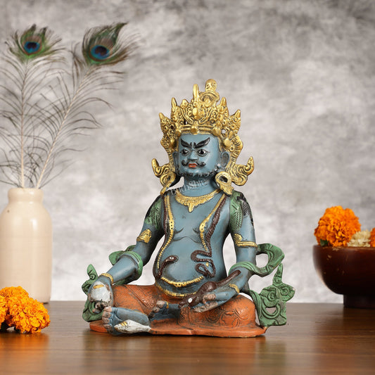 Handpainted Brass Kuber Idol | 10"