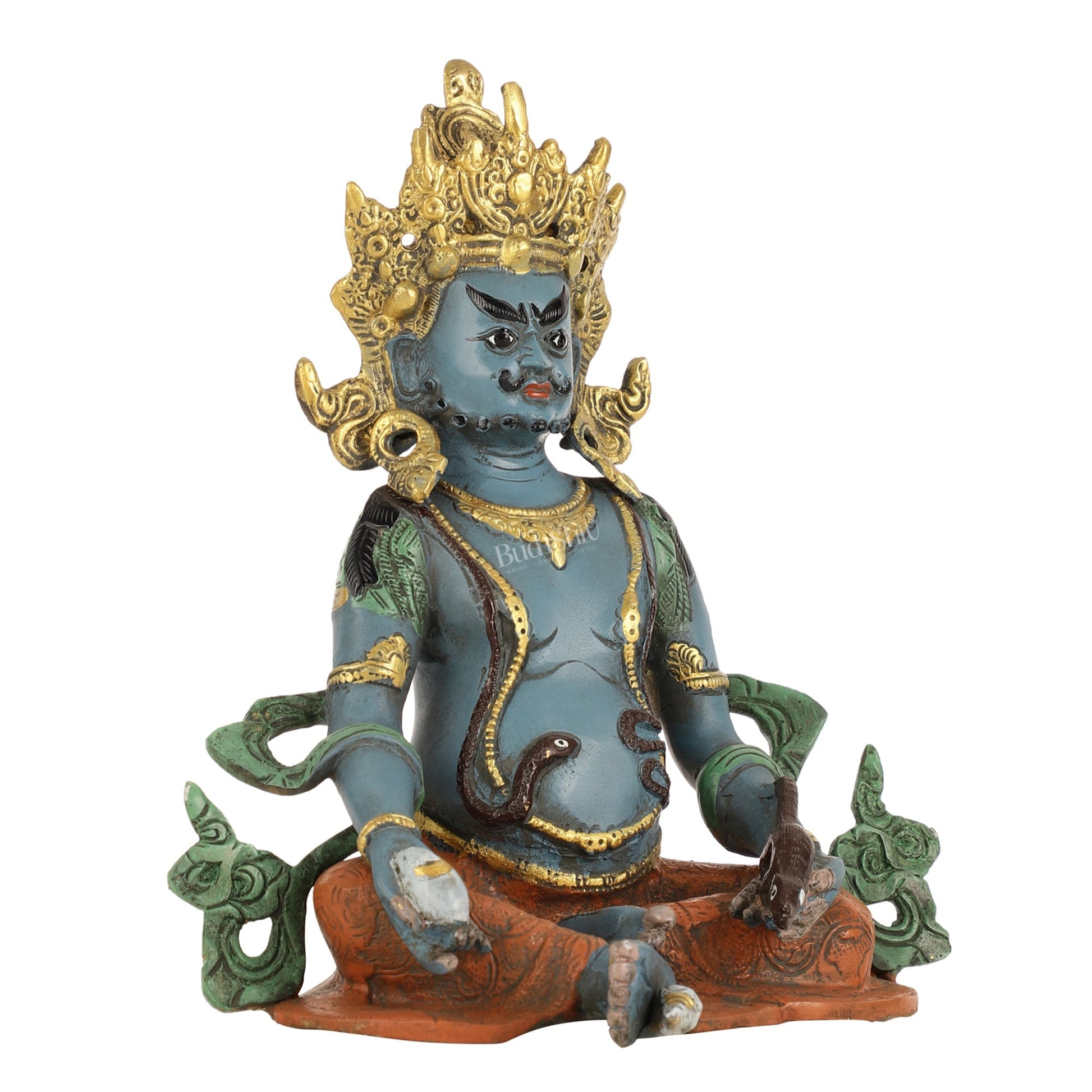 Handpainted Brass Kuber Idol | 10"
