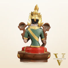 Handpainted Brass White Tara Idol | 8.5"