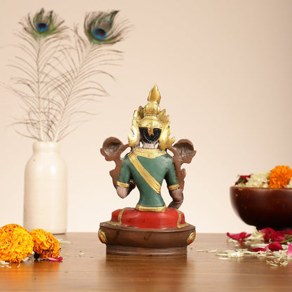 Handpainted Brass White Tara Idol | 8.5"
