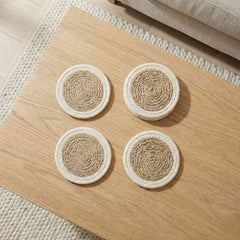 Stylish Natural Jute Coaster Set of 4