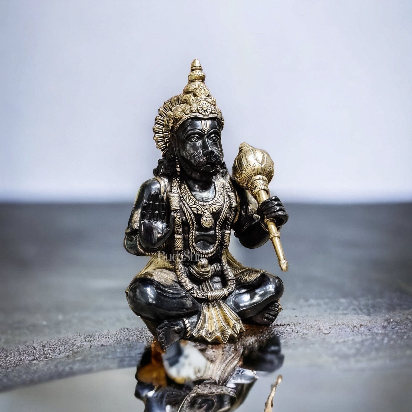Hanuman Aashirwaad Brass Idol | Handcrafted in Superfine Brass | 17" Height