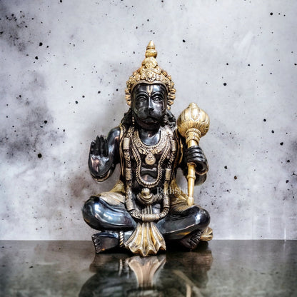 Hanuman Aashirwaad Brass Idol | Handcrafted in Superfine Brass | 17" Height