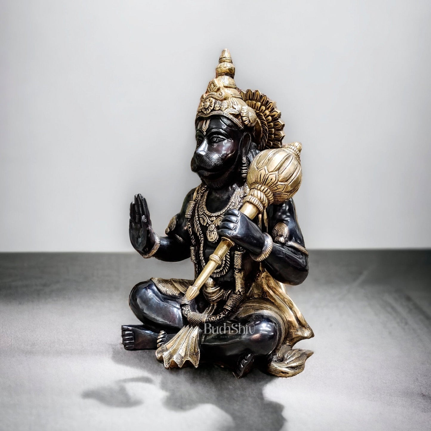 Hanuman Aashirwaad Brass Idol | Handcrafted in Superfine Brass | 17" Height