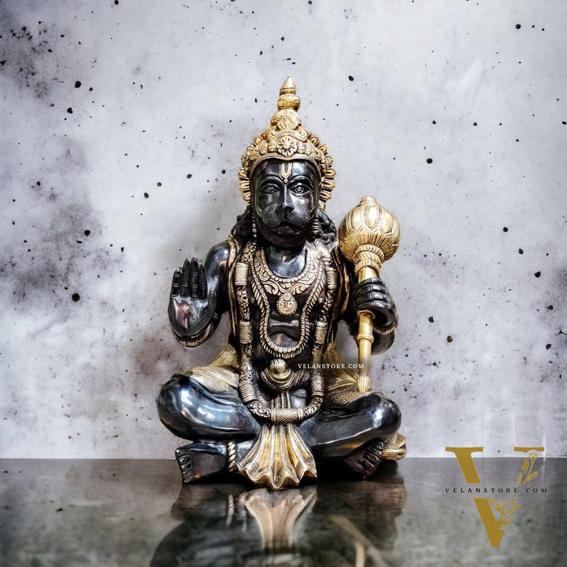 Hanuman Aashirwaad Brass Idol | Handcrafted in Superfine Brass | 17" Height